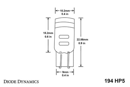 Diode Dynamics 194 LED Bulb HP5 LED - Red (Pair)