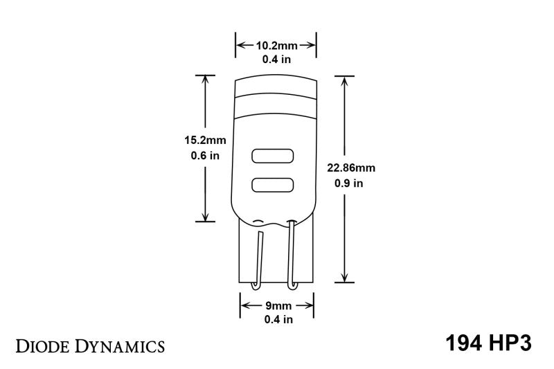 Diode Dynamics 194 LED Bulb HP3 LED Pure - White (Single)